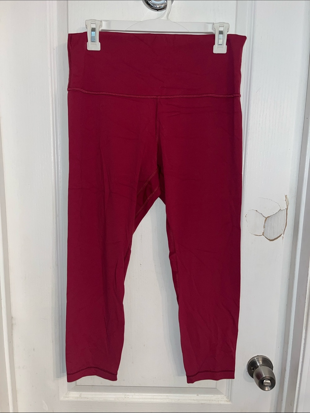 Lululemon Athletica Fast Free Magenta Pink High Rise Crop Leggings 12